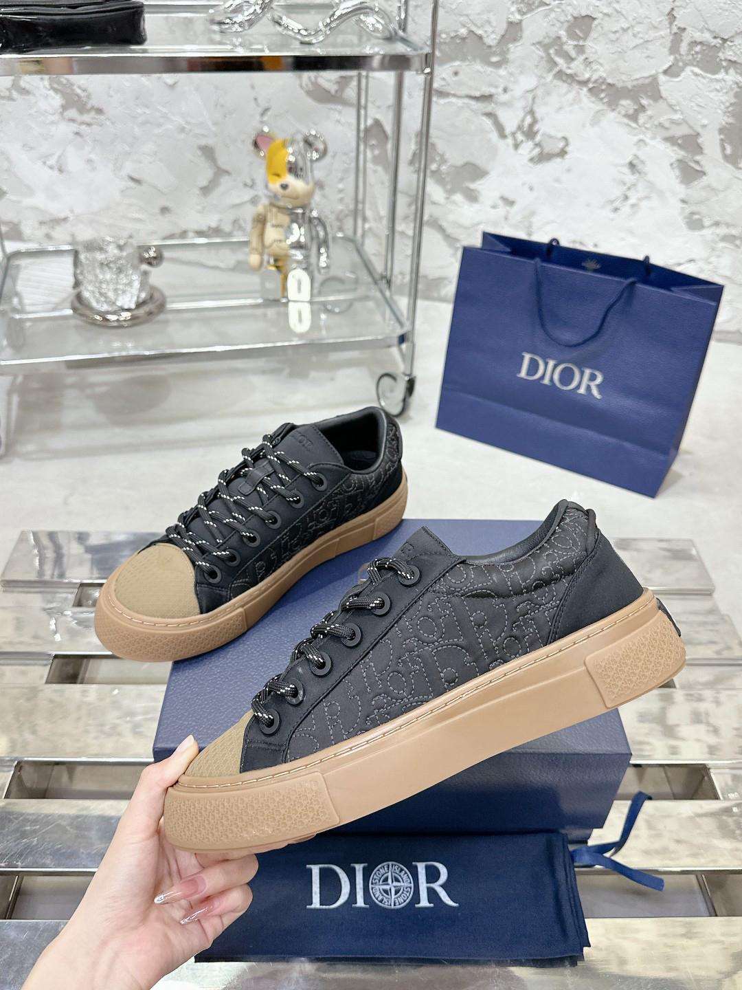 Dior x Stone Island B33 Sneakers Black/Tan