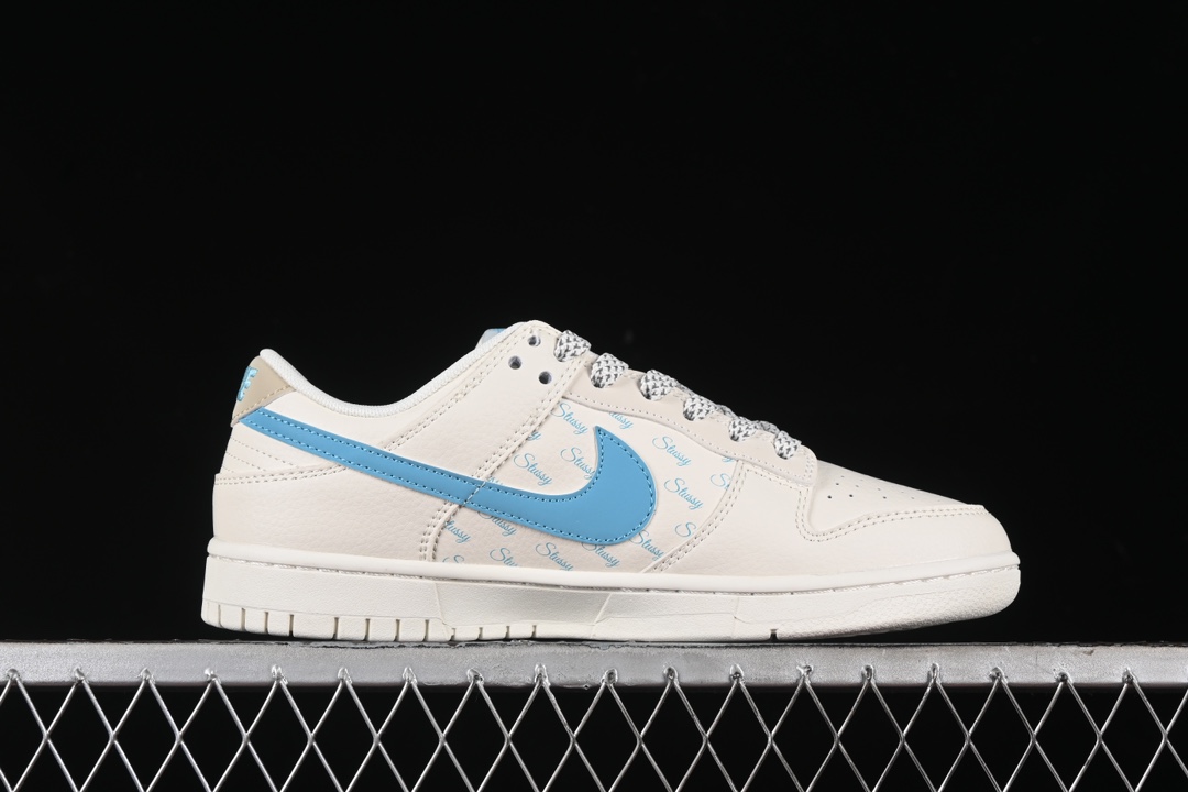 Nike SB Dunk Low x Stussy Anniversary Skate Shoes Sail Blue