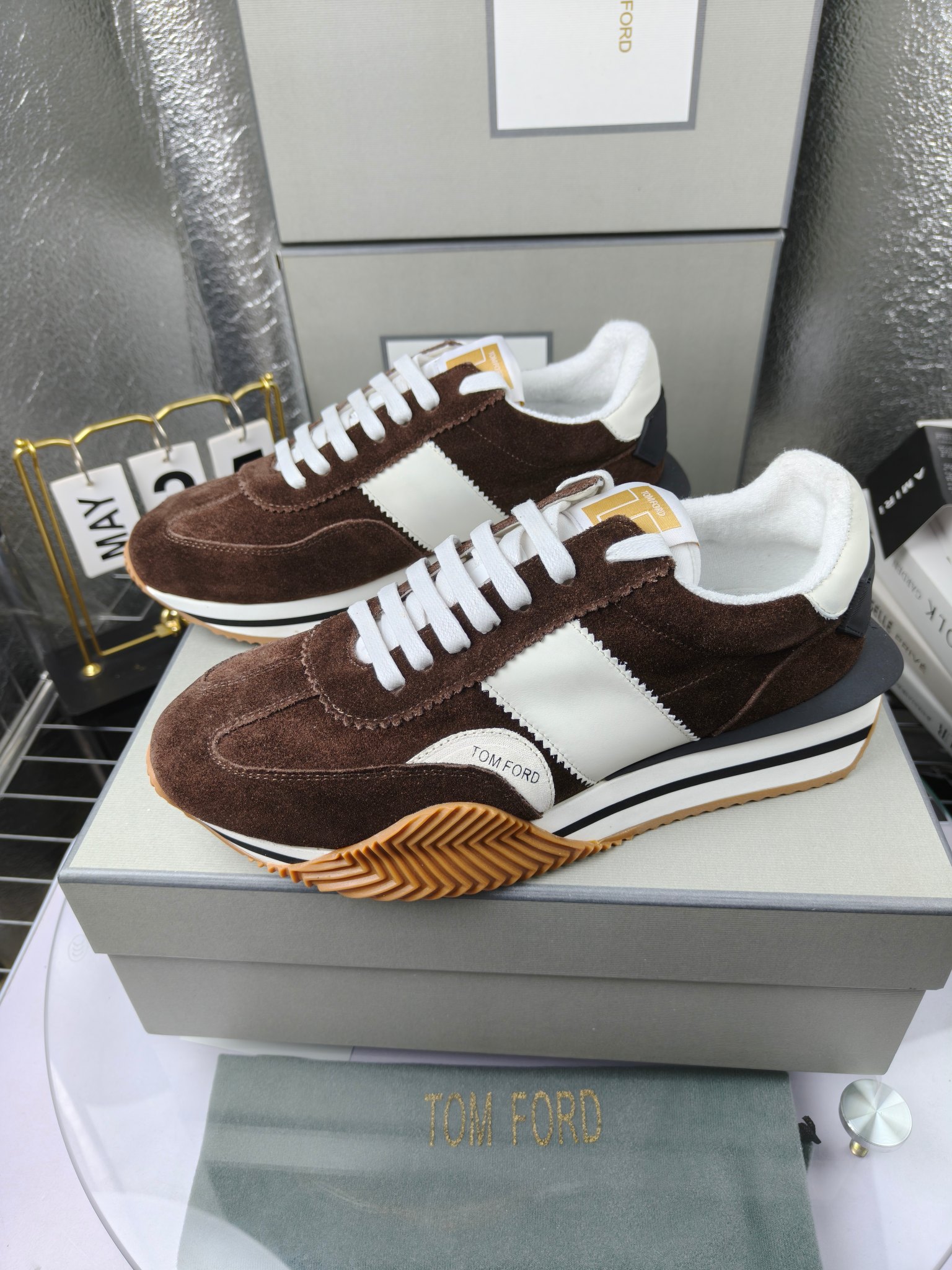 Tom Ford Vintage Suede Sneakers Brown