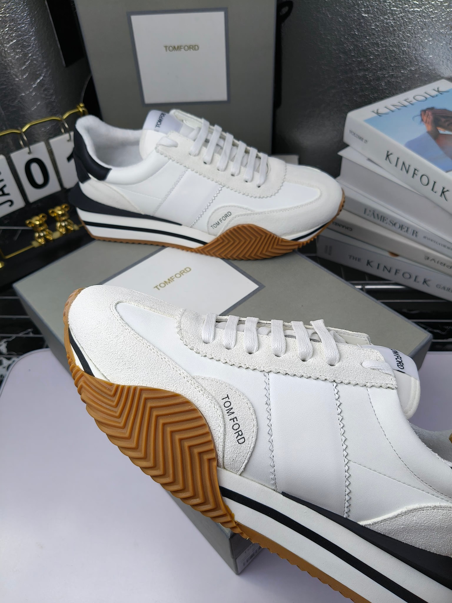 Tom Ford Retro Lift Sneakers White/Black