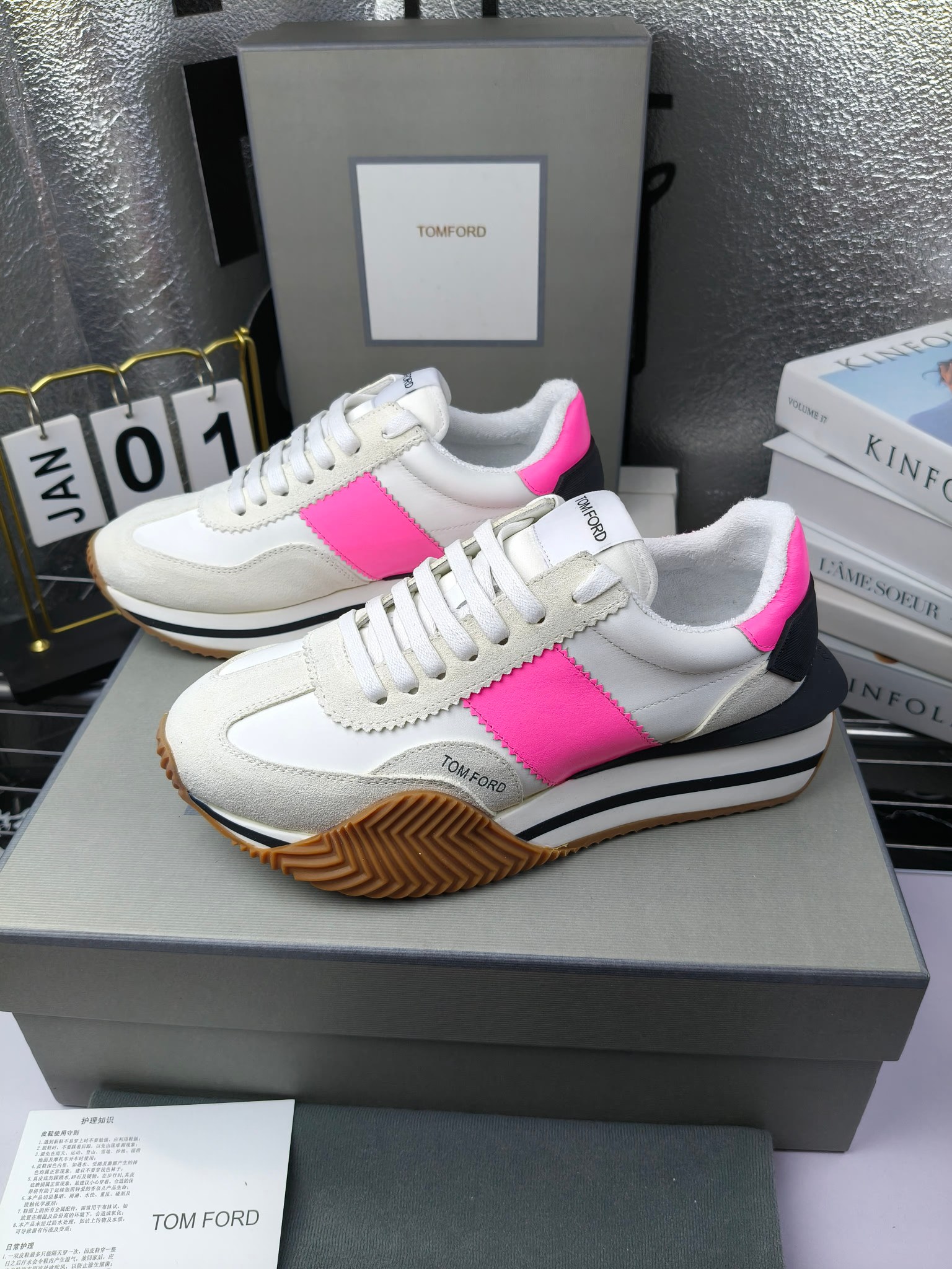 Tom Ford Retro Platform Sneakers Pink