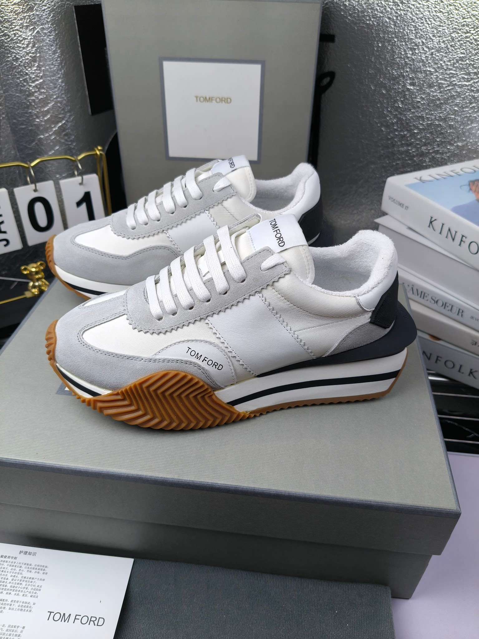 Tom Ford Retro Couple Sneakers White/Gray