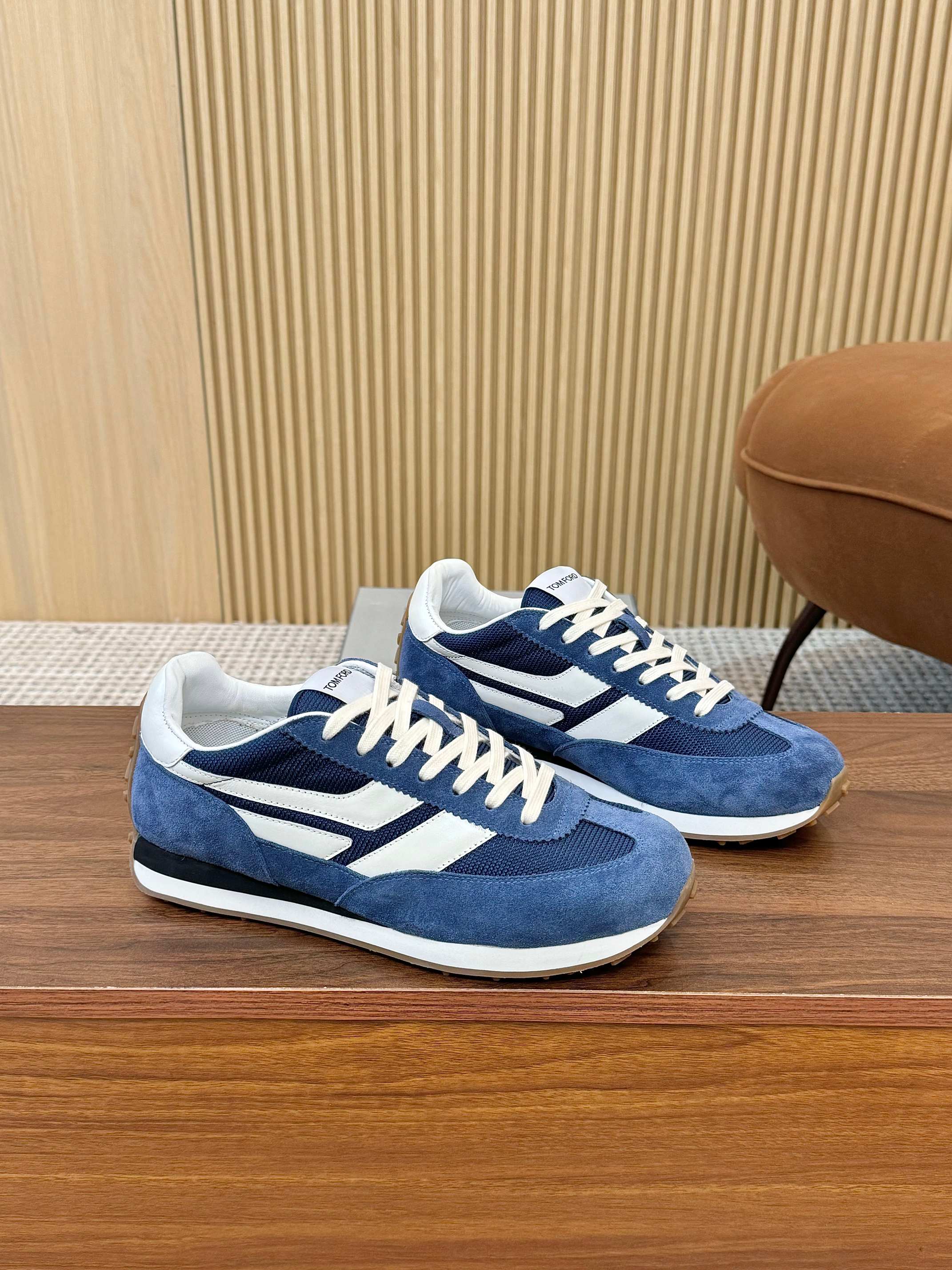 Tom Ford Retro Runner Sneakers Blue