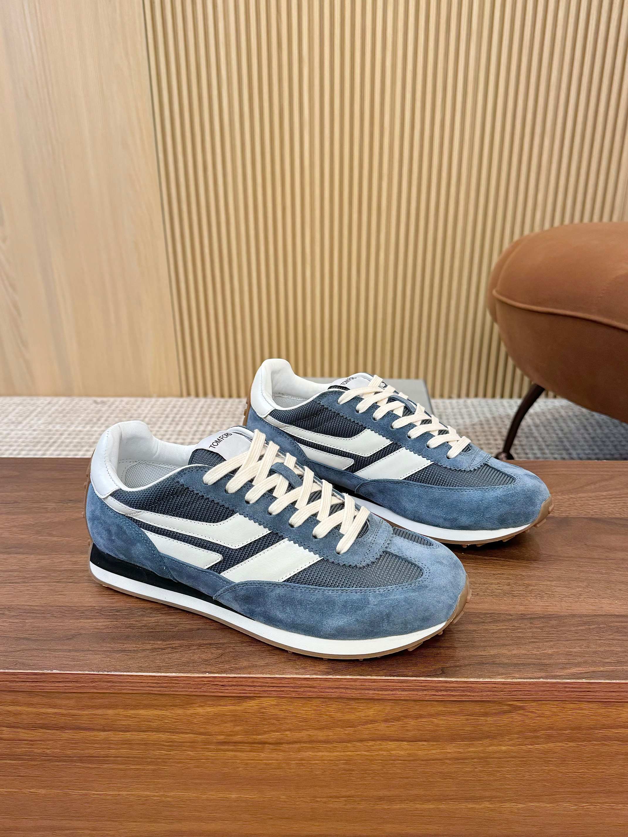 Tom Ford Retro Runner Sneakers Blue