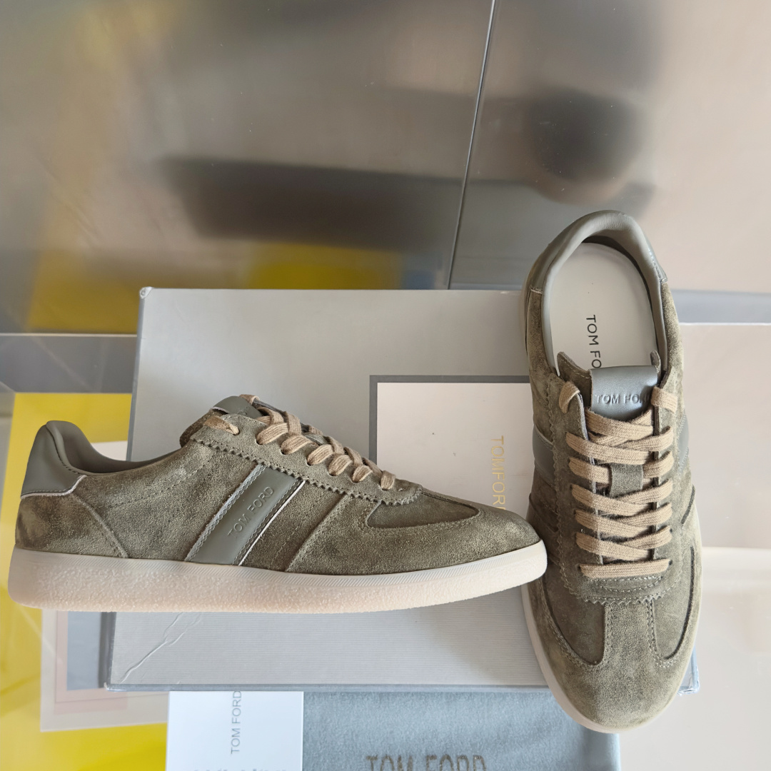Tom Ford Terence Suede Sneakers Olive