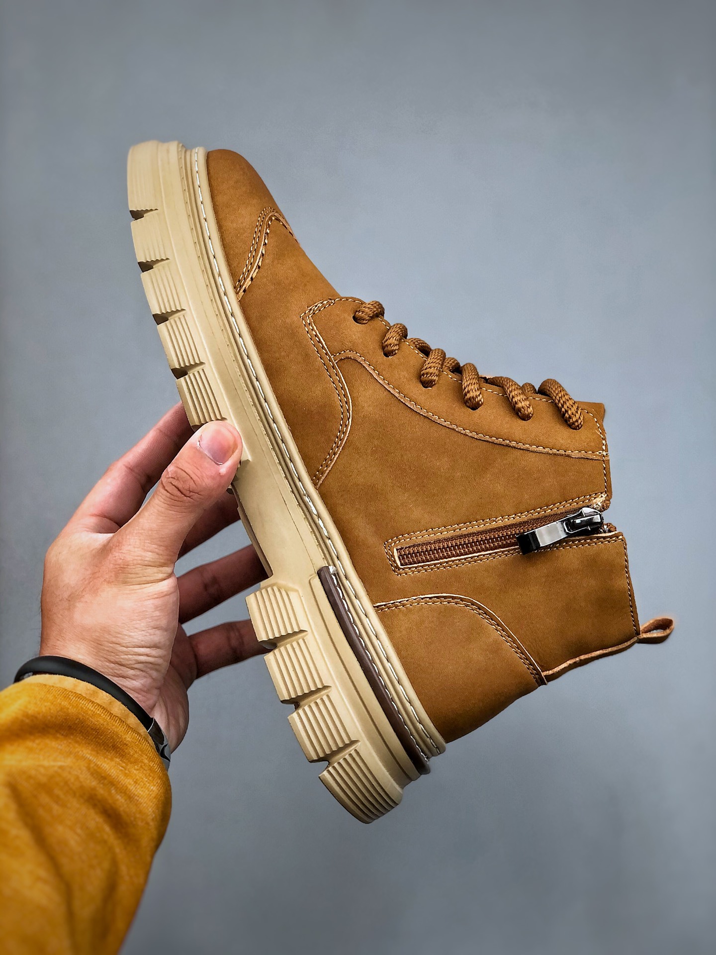 Undefeated Zip Work Boots Wheat