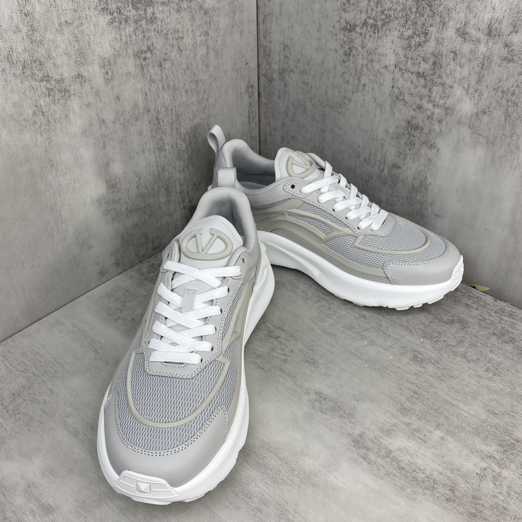 Valentino True Act Mesh Sneakers Gray/White