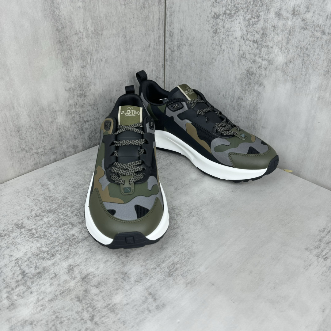 Valentino True Act Camo Mesh Sneakers Multicolor