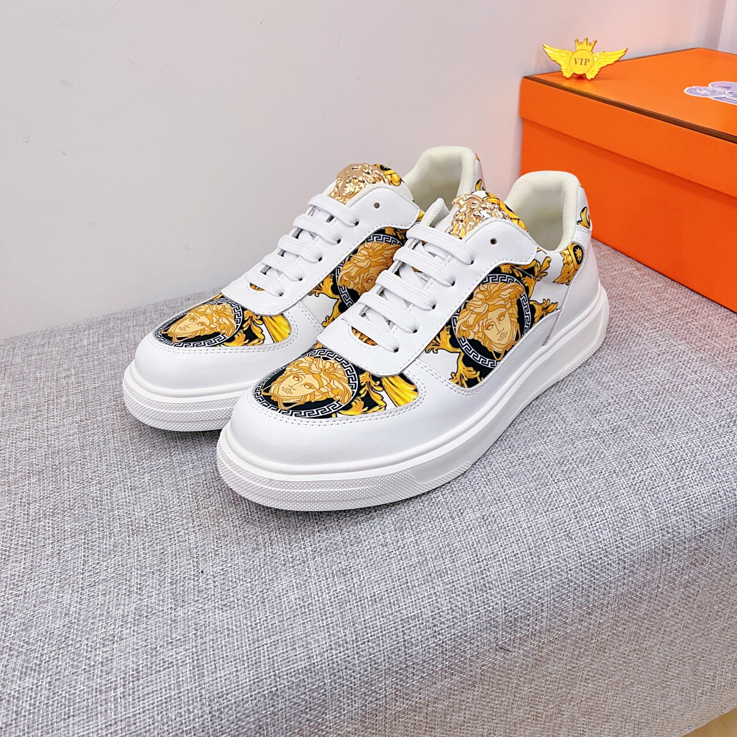Versace Medusa Low-Top Sneakers White