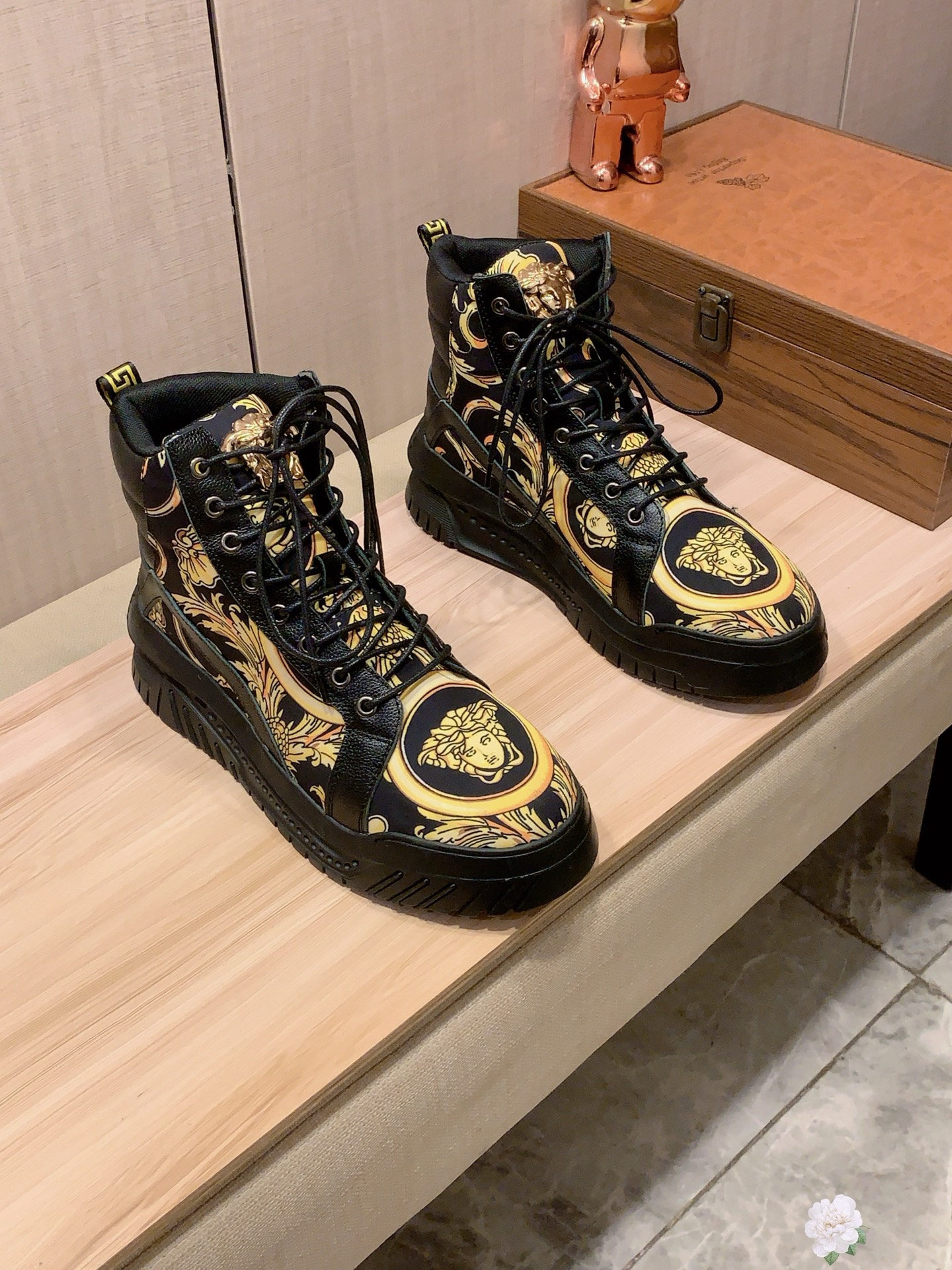 Versace Baroque High-Top Sneakers Multicolor