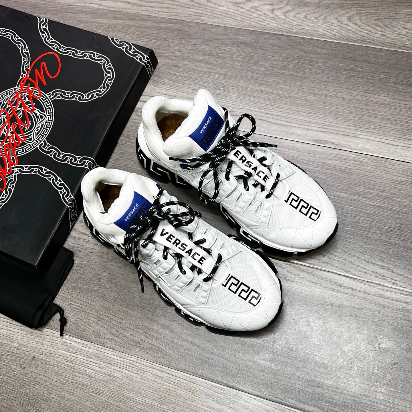 Versace Greca Chunky Sneakers White