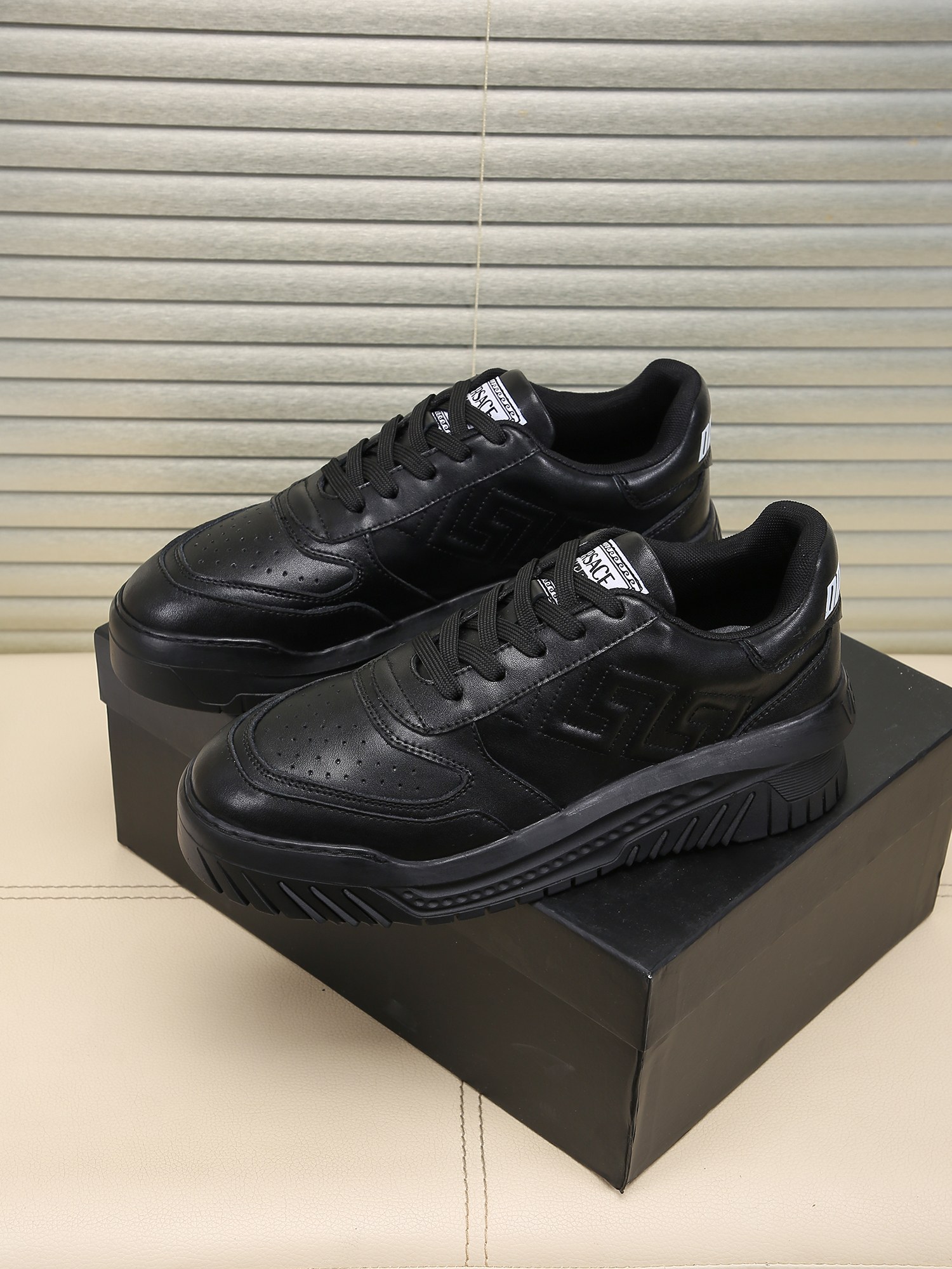 Versace Greca Low-Top Sneaker Black