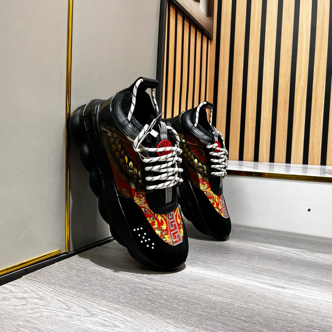 Versace Chunky Baroque Sneakers Black/Red