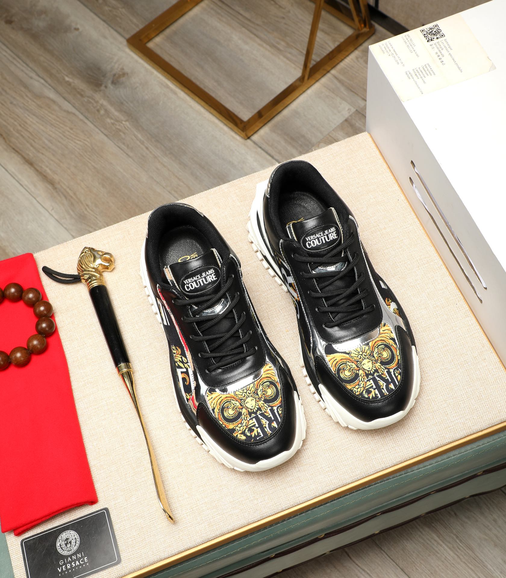 Versace Jeans Couture Chunky Sneakers Black/Gold