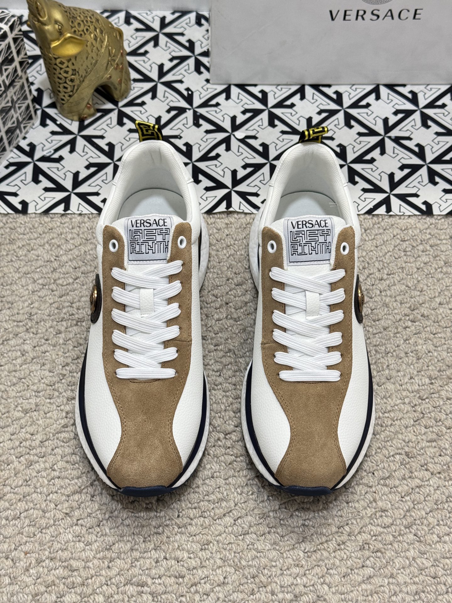 Versace Low-Top Sneakers White/Tan