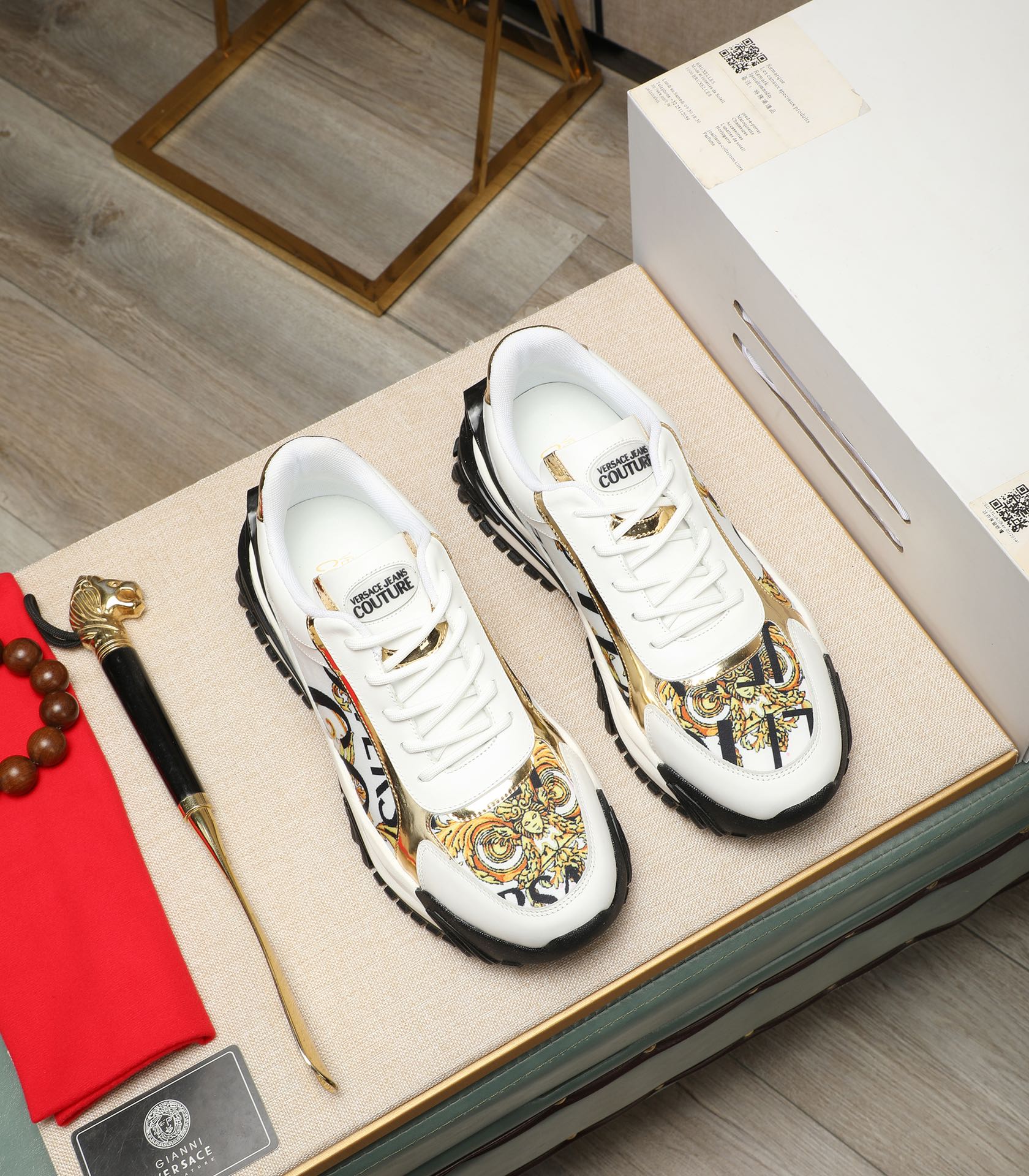 Versace Jeans Couture Chunky Sneakers White/Gold