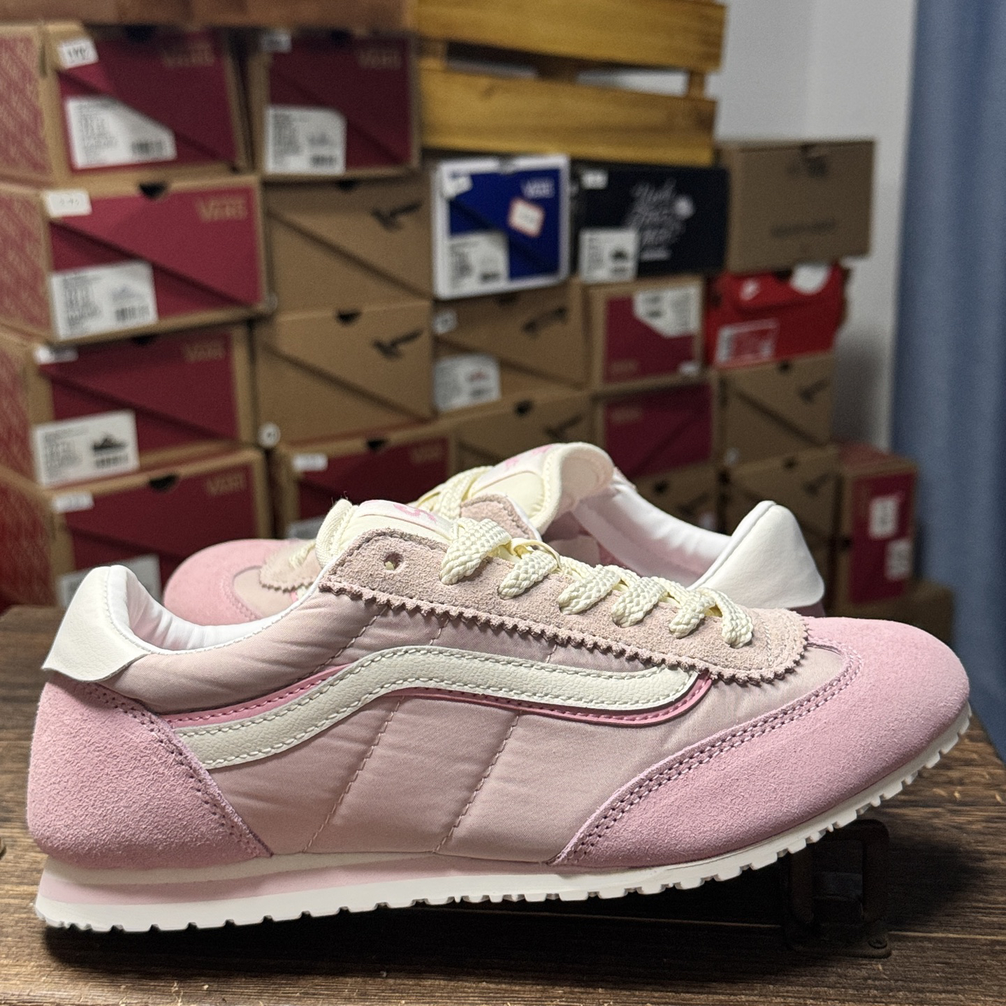 Vans Super LowPro Retro Thin-Sole Sneakers Pink