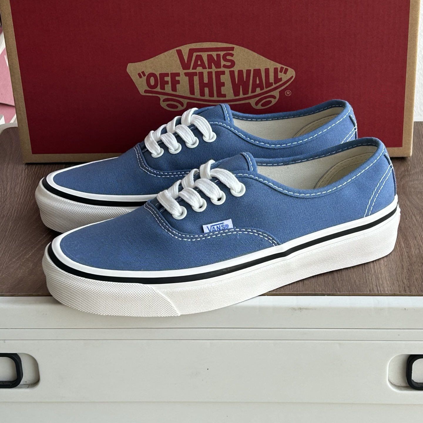Vans Authentic 44 DX Low-Top Skate Shoes Navy Blue