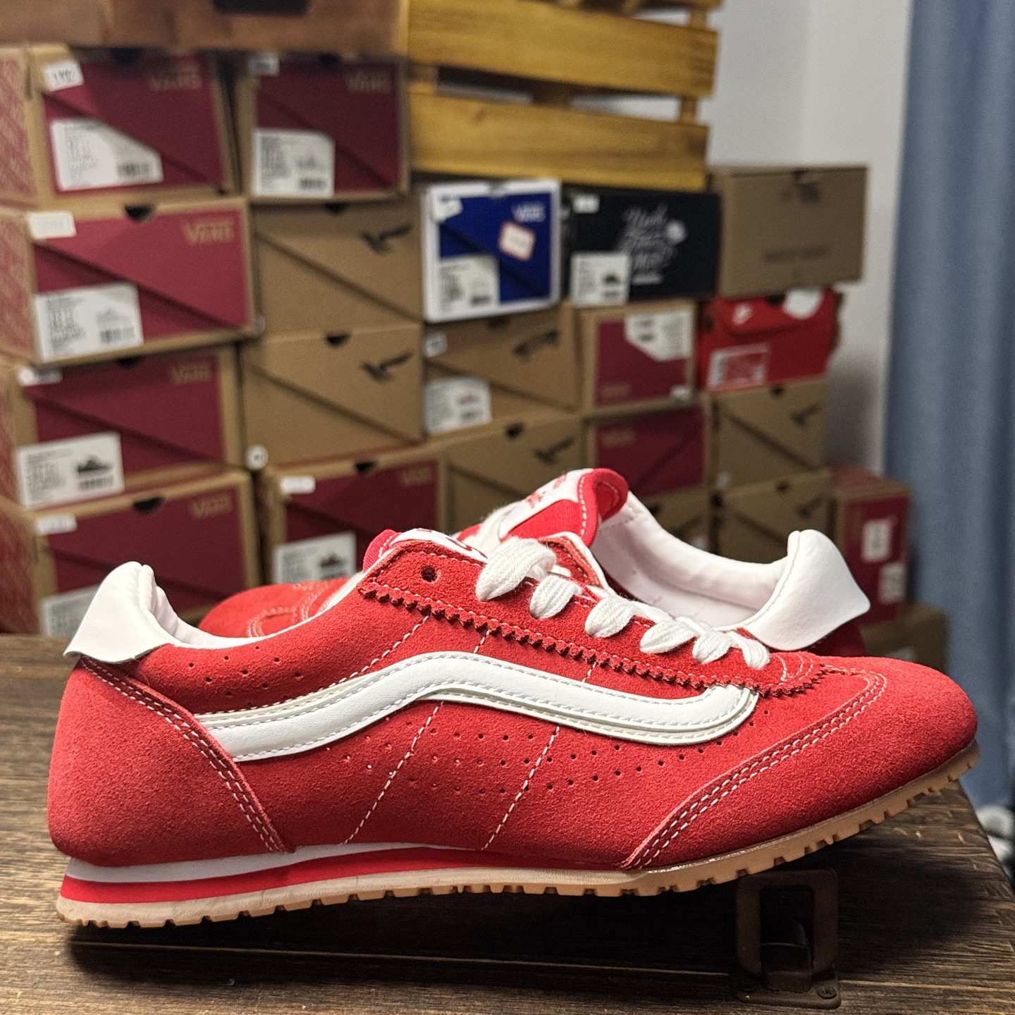 Vans Super LowPro Retro Thin Sole Sneakers Red
