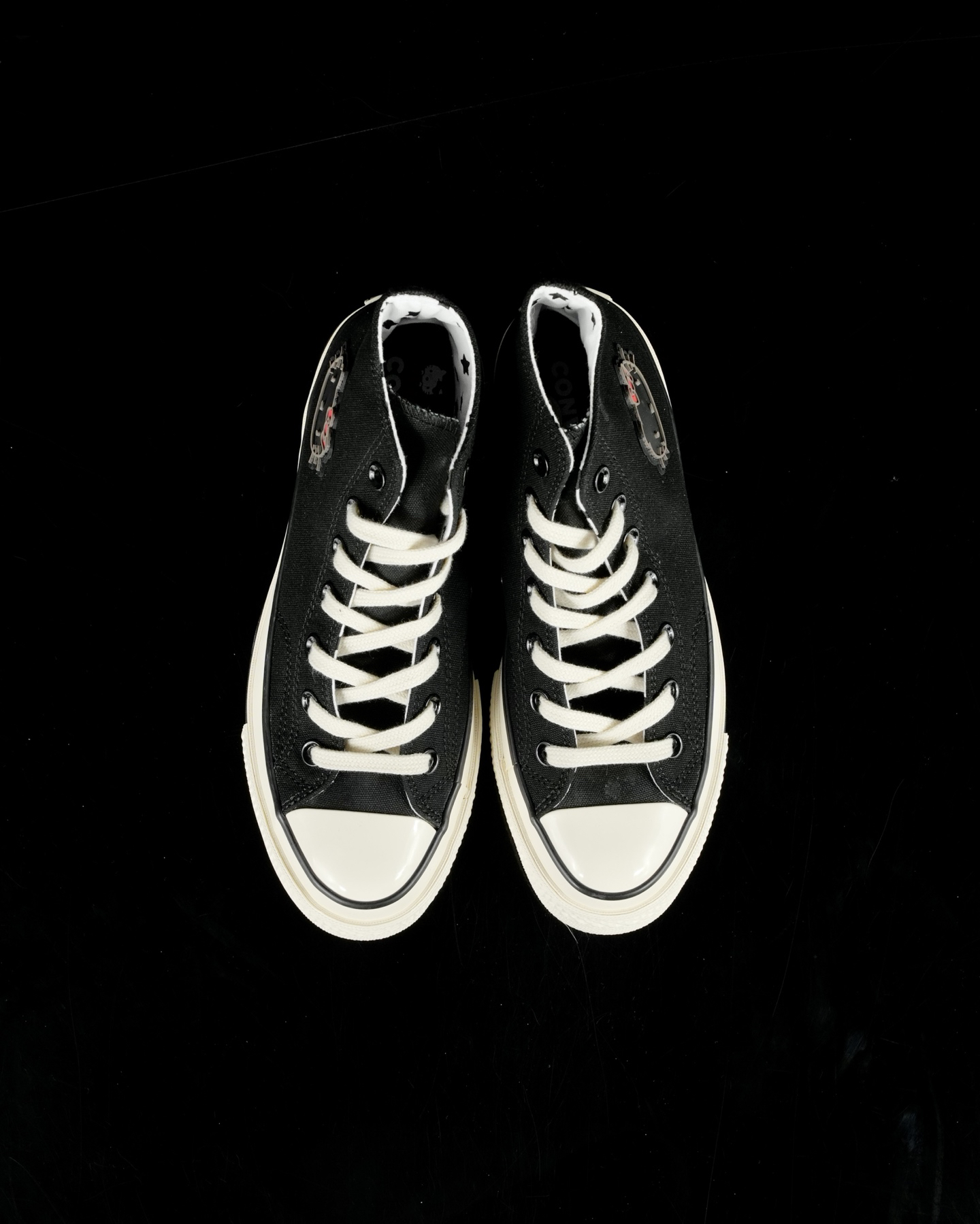 Converse x Hello Kitty Chuck 70 Hi Black Canvas Shoes - Black