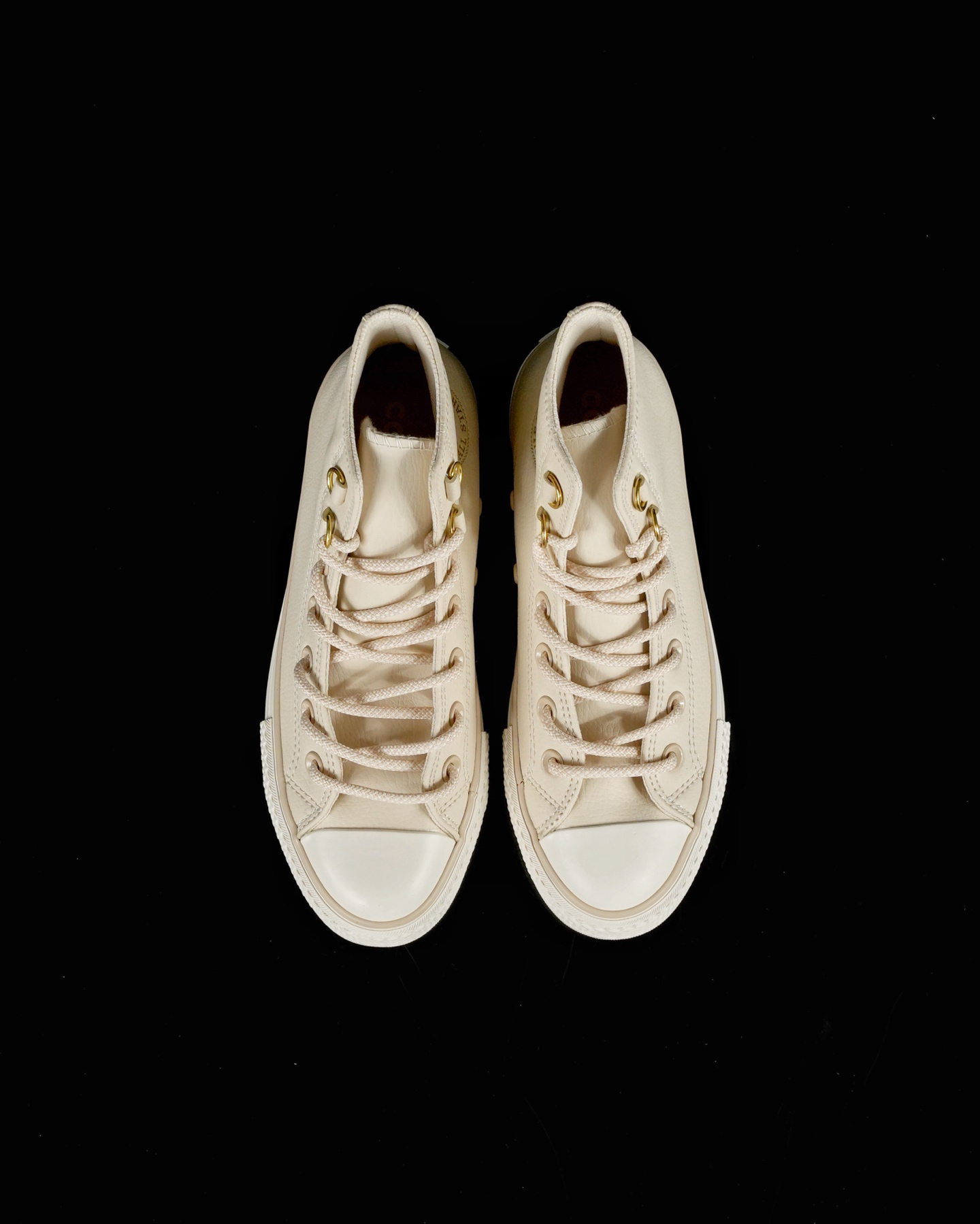 Converse All Star Lift Leather High Tops Cream