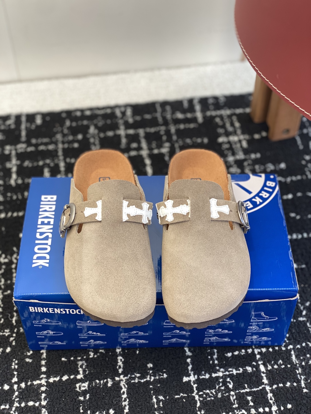Birkenstock Suede Clog Mule Taupe