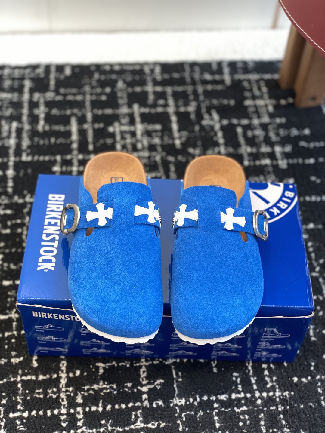 Birkenstock Suede Clogs Blue