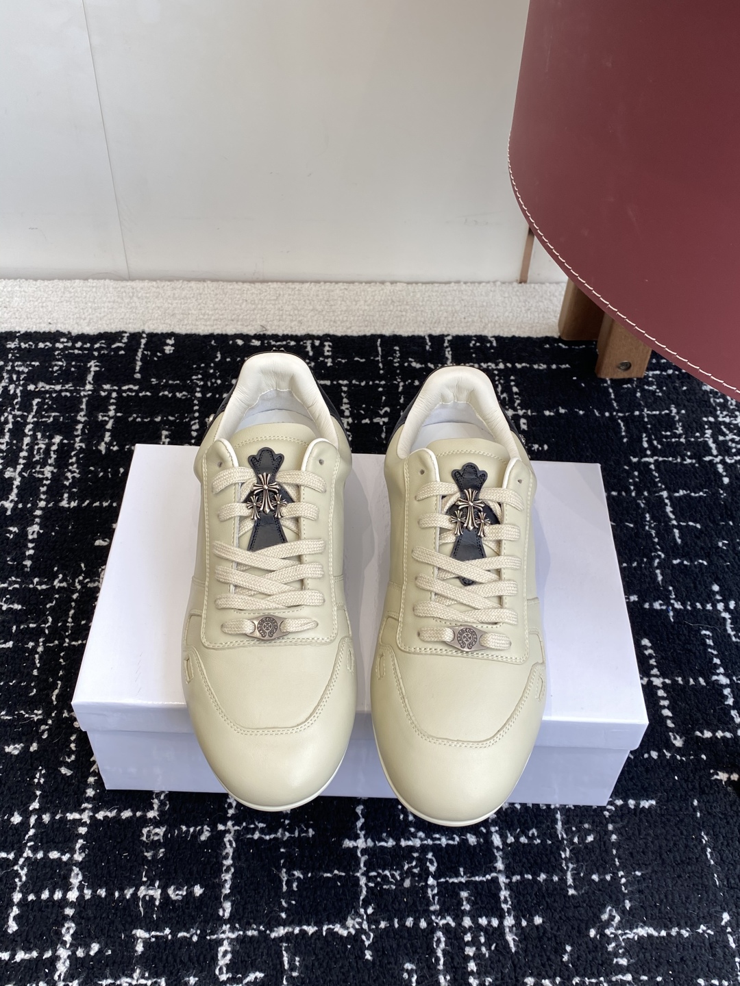 Rick Owens Retro Trainer Sneakers Cream