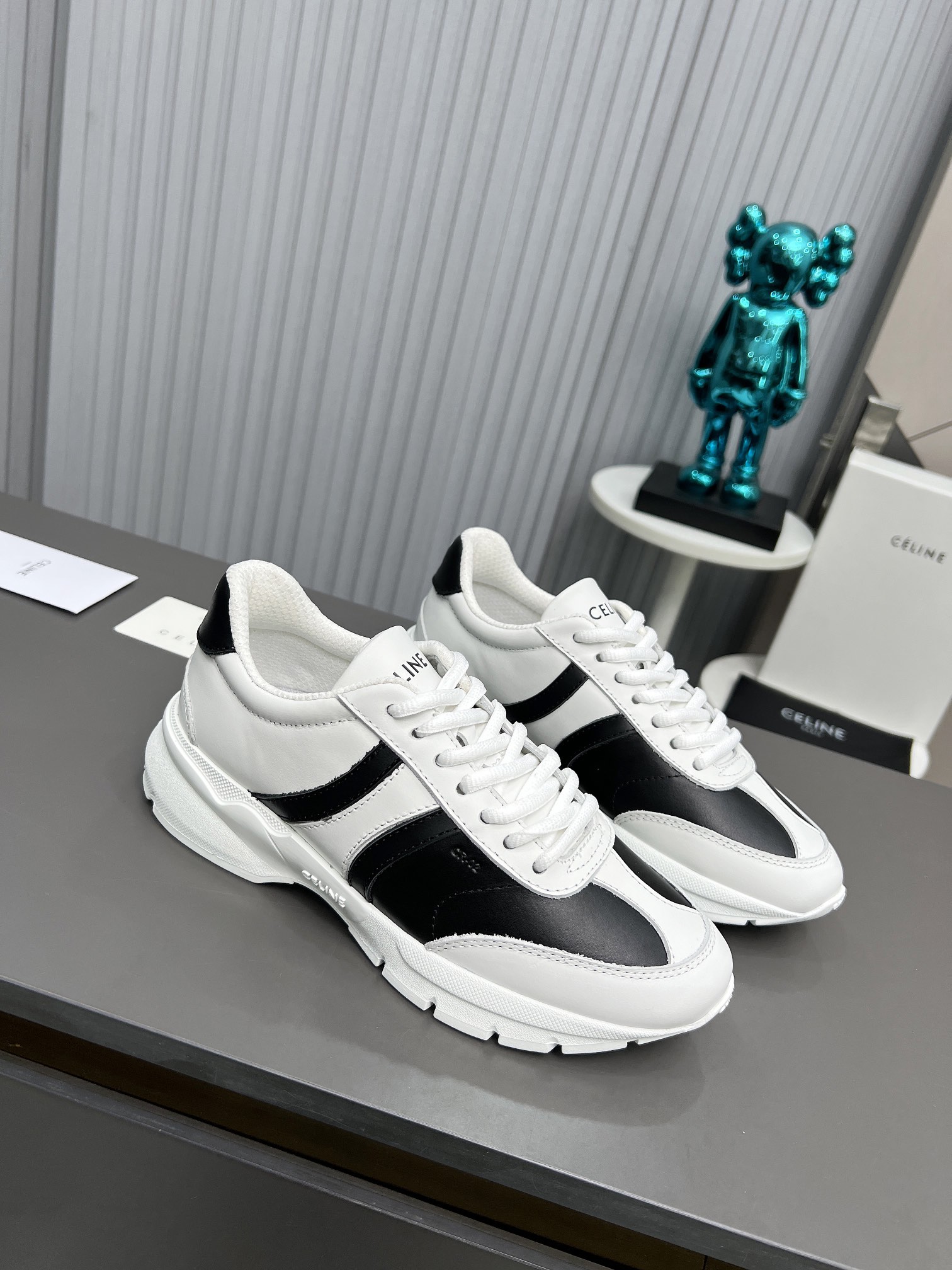 Celine Chunky Dad Sneakers White/Black