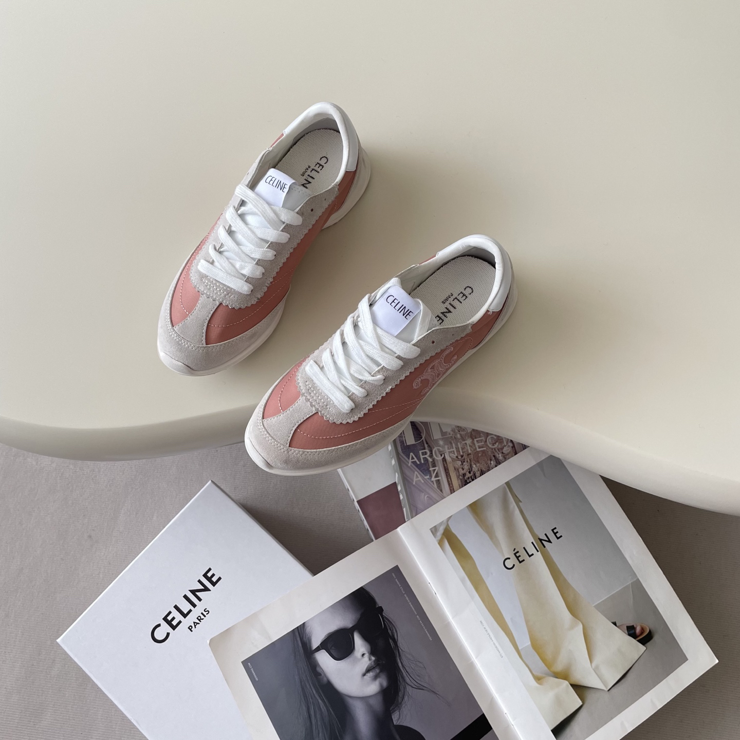 Celine Racer Triomphe Sneakers Pink
