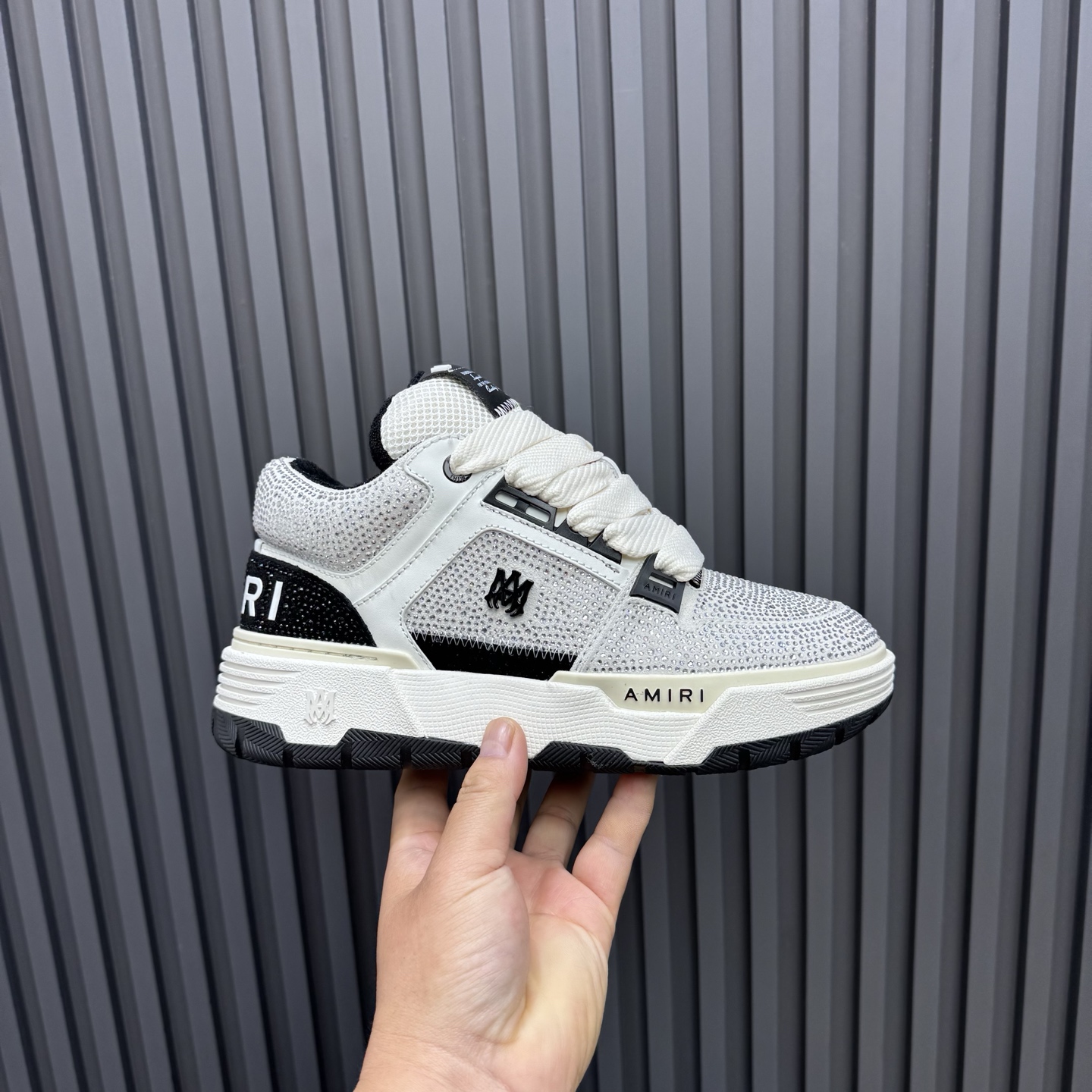 AMIRI Crystal Low Sneakers White/Black