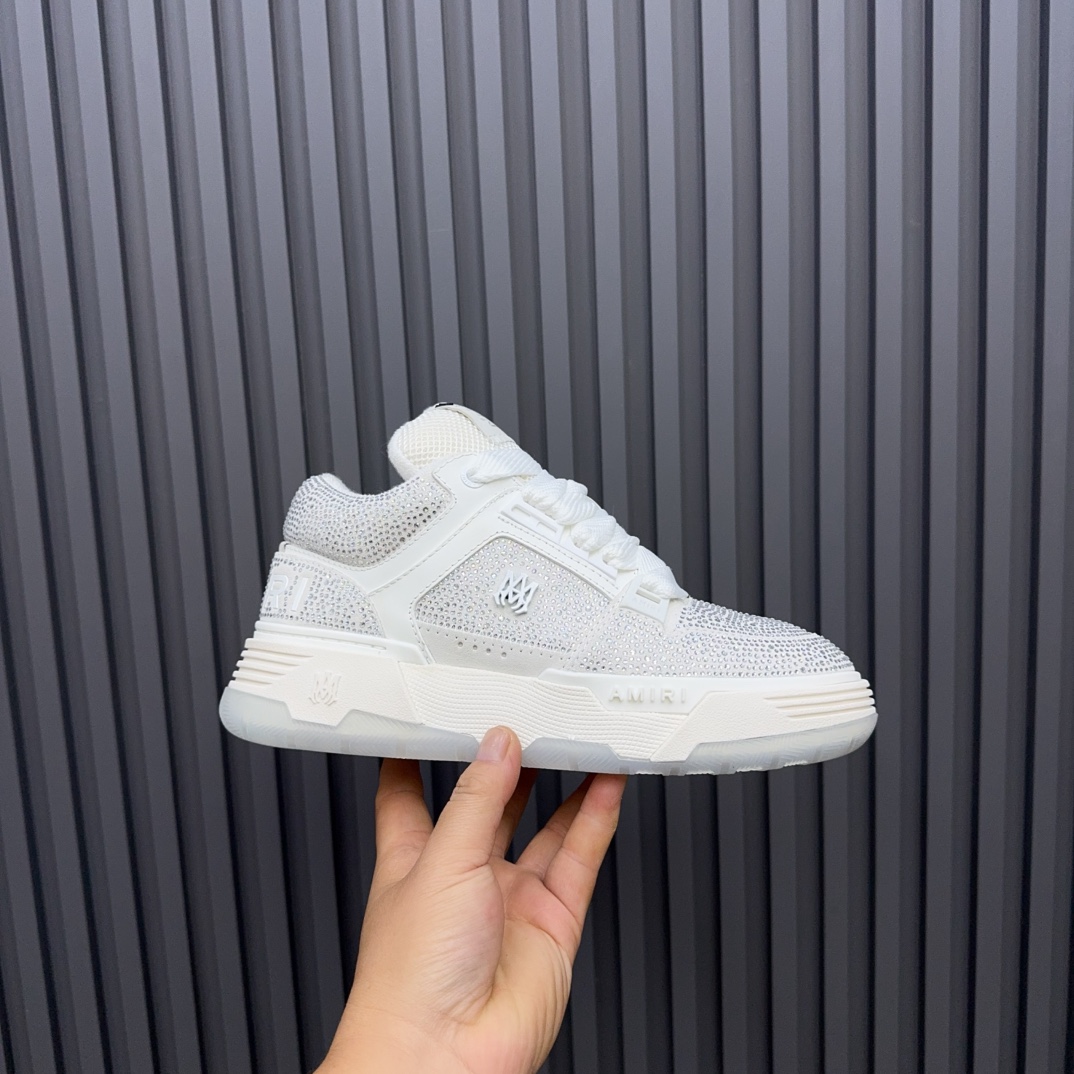AMIRI Crystal Low-Top Sneakers White