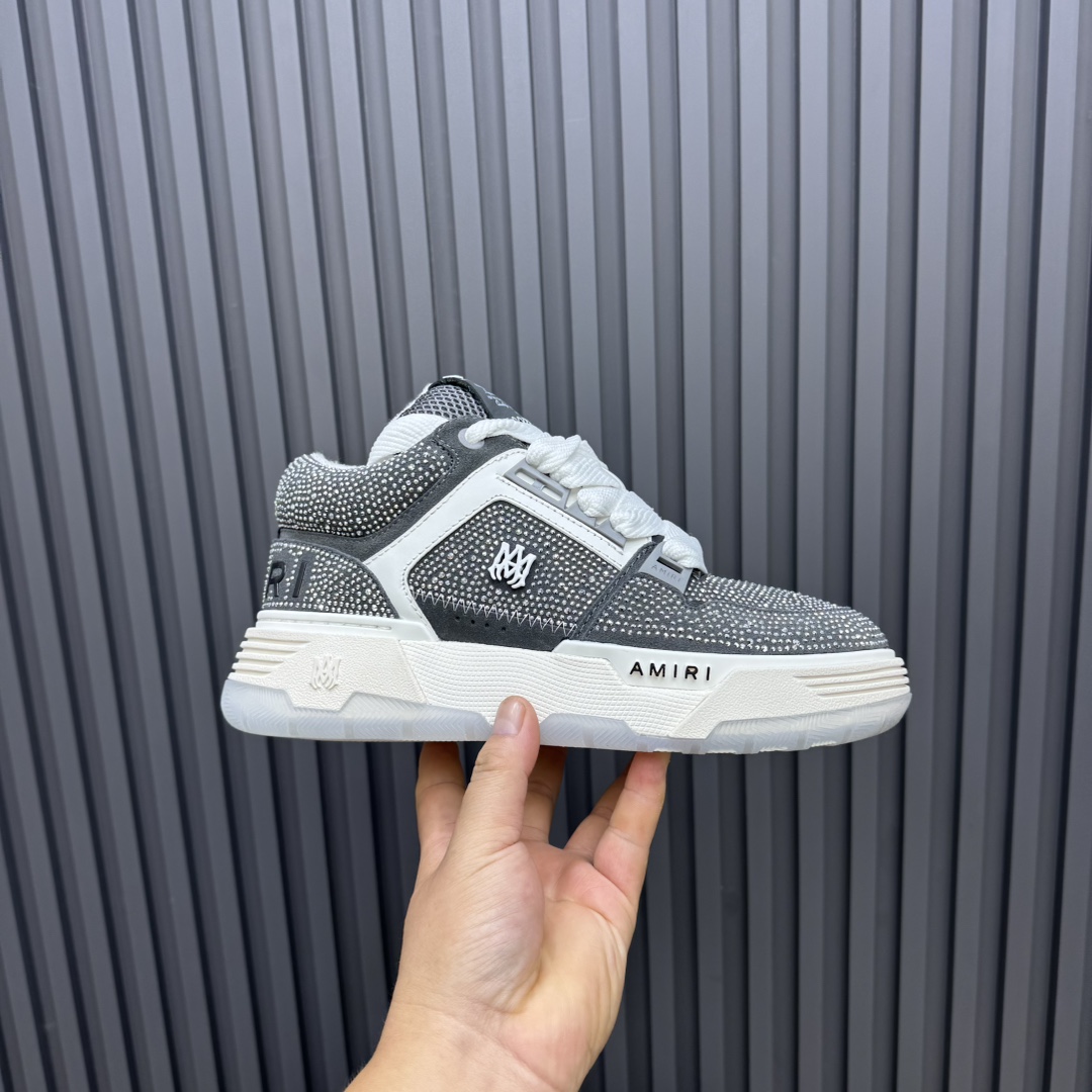 AMIRI Crystal Low-Top Sneakers Grey