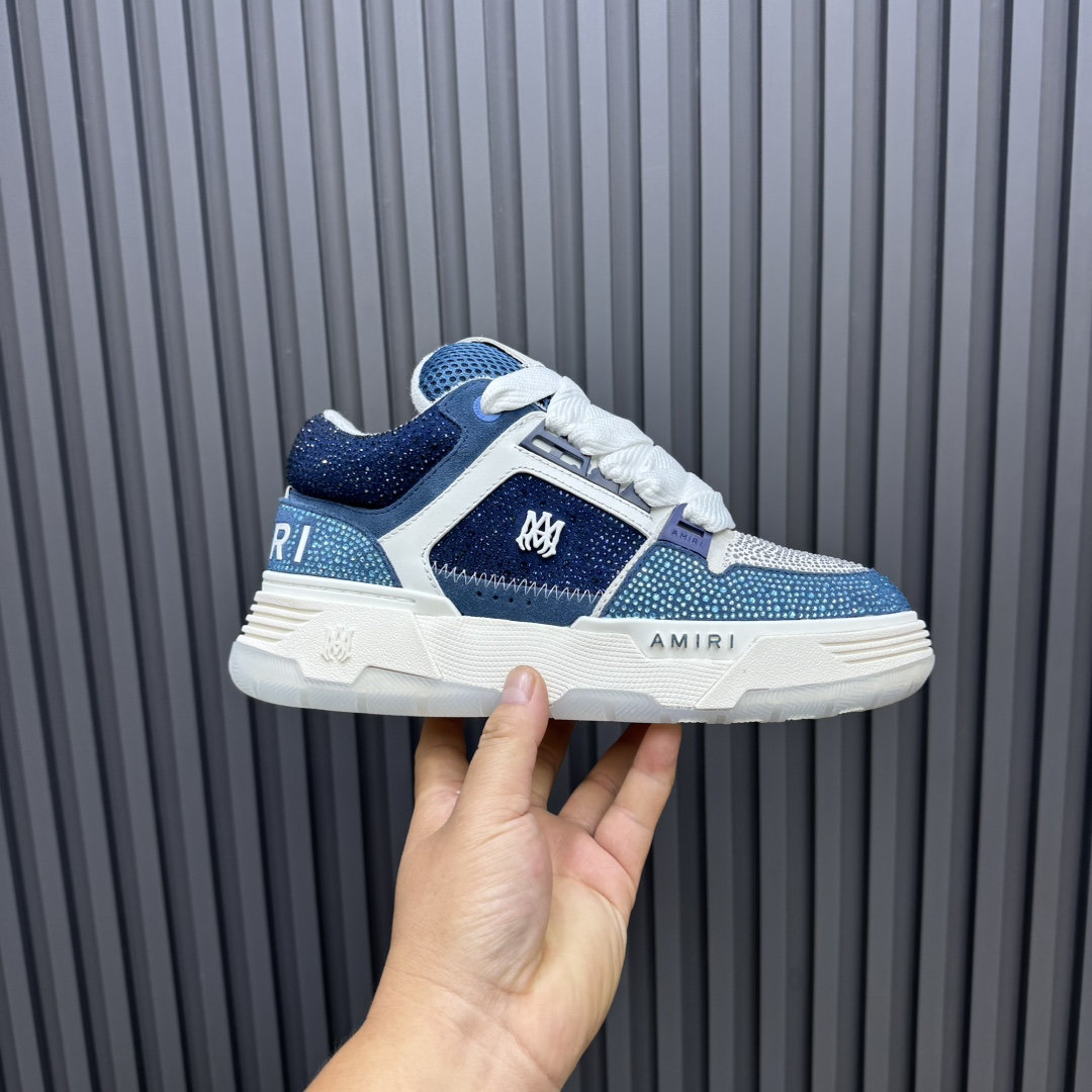 AMIRI Crystal Low-Top Sneakers Blue