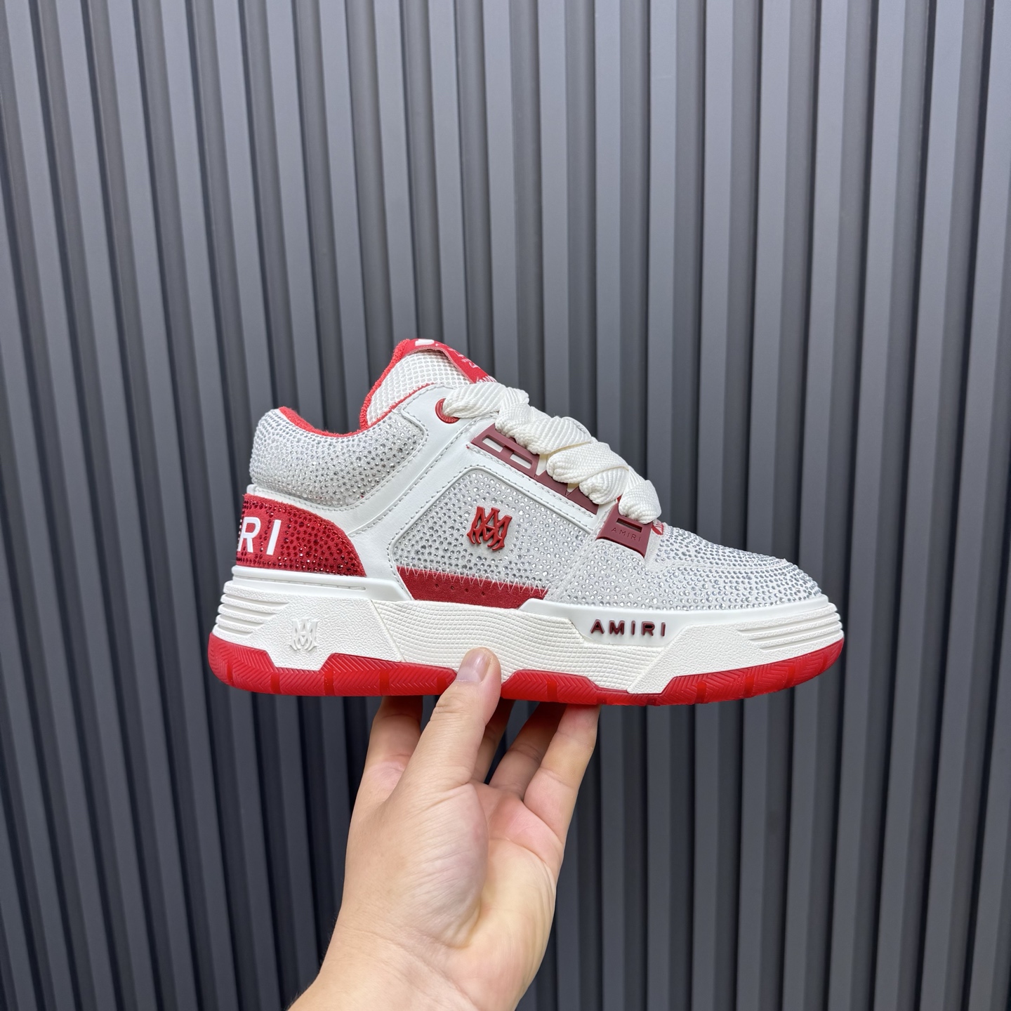 AMIRI Crystal Low Sneaker White/Red