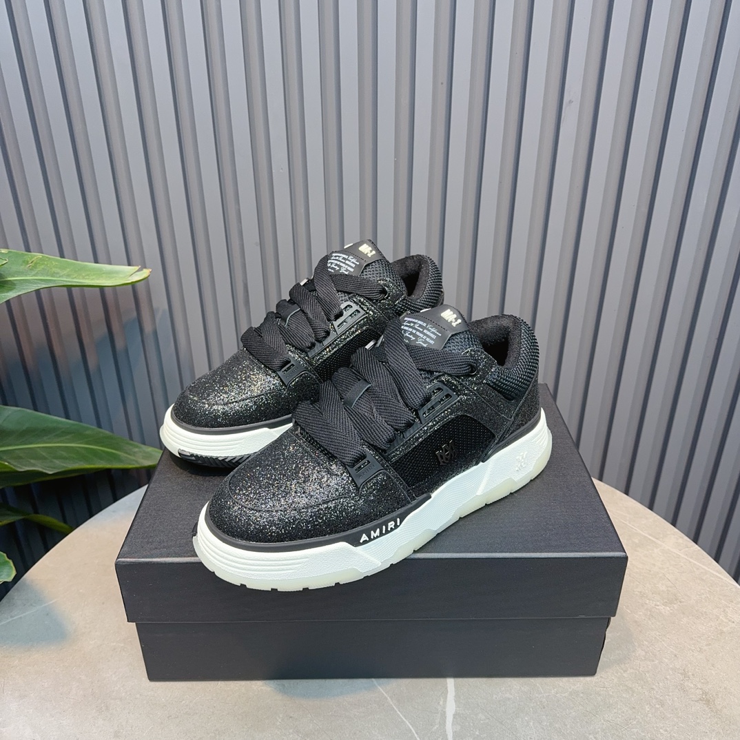 AMIRI Glitter Low-Top Sneakers Black