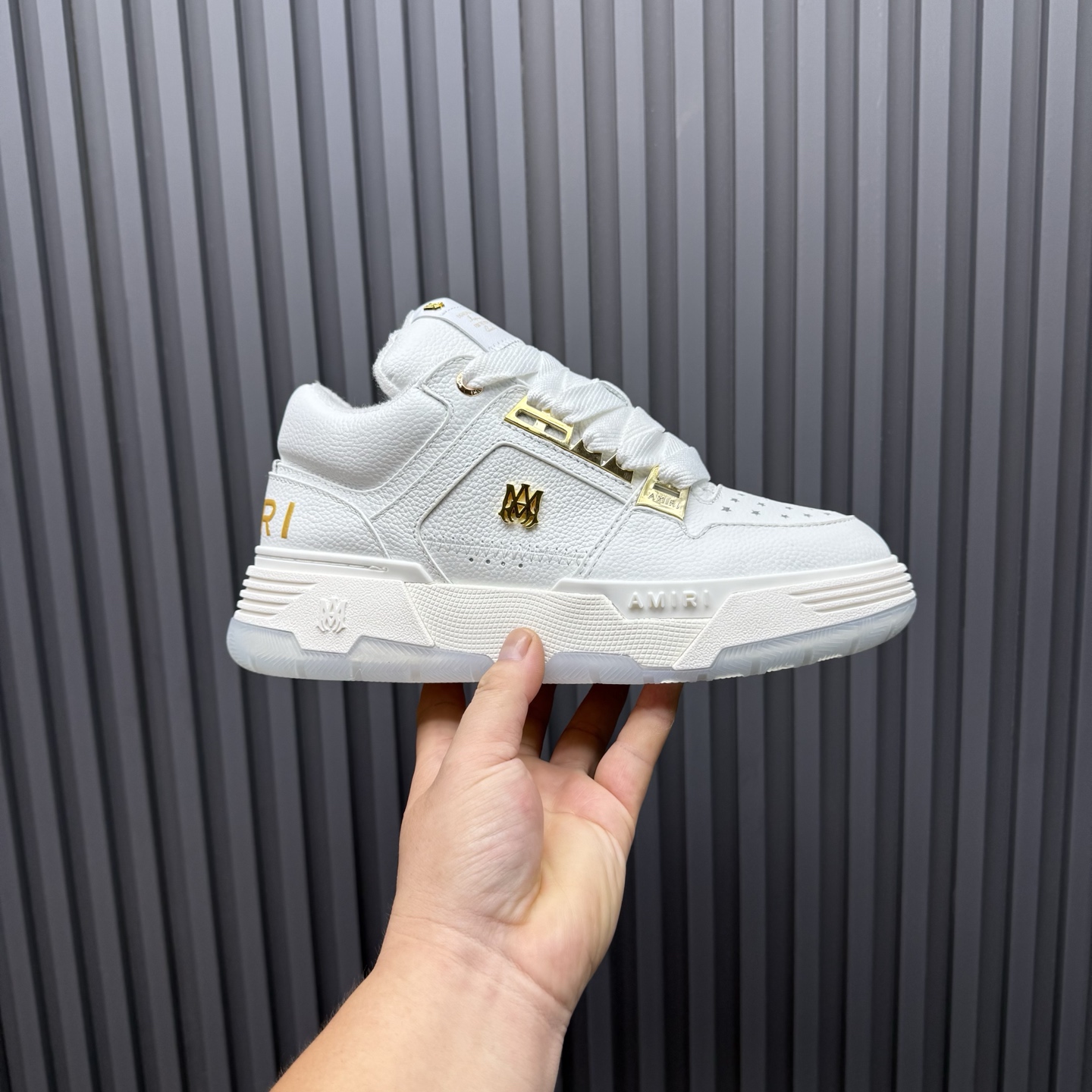 Amiri Leather Low-Top Sneakers White