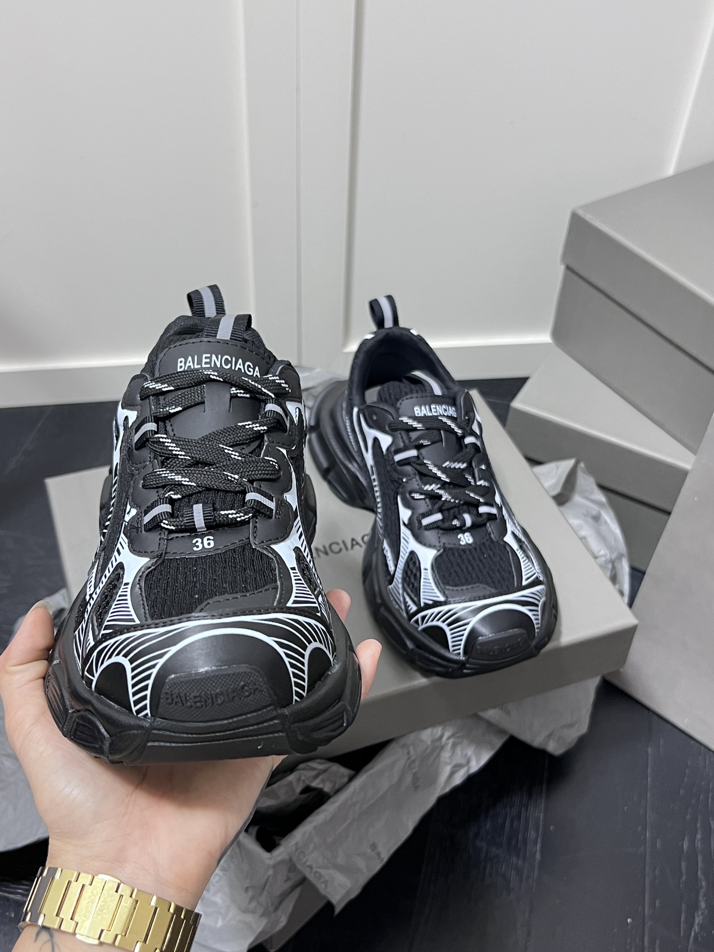 Balenciaga Chunky Dad Sneakers Black