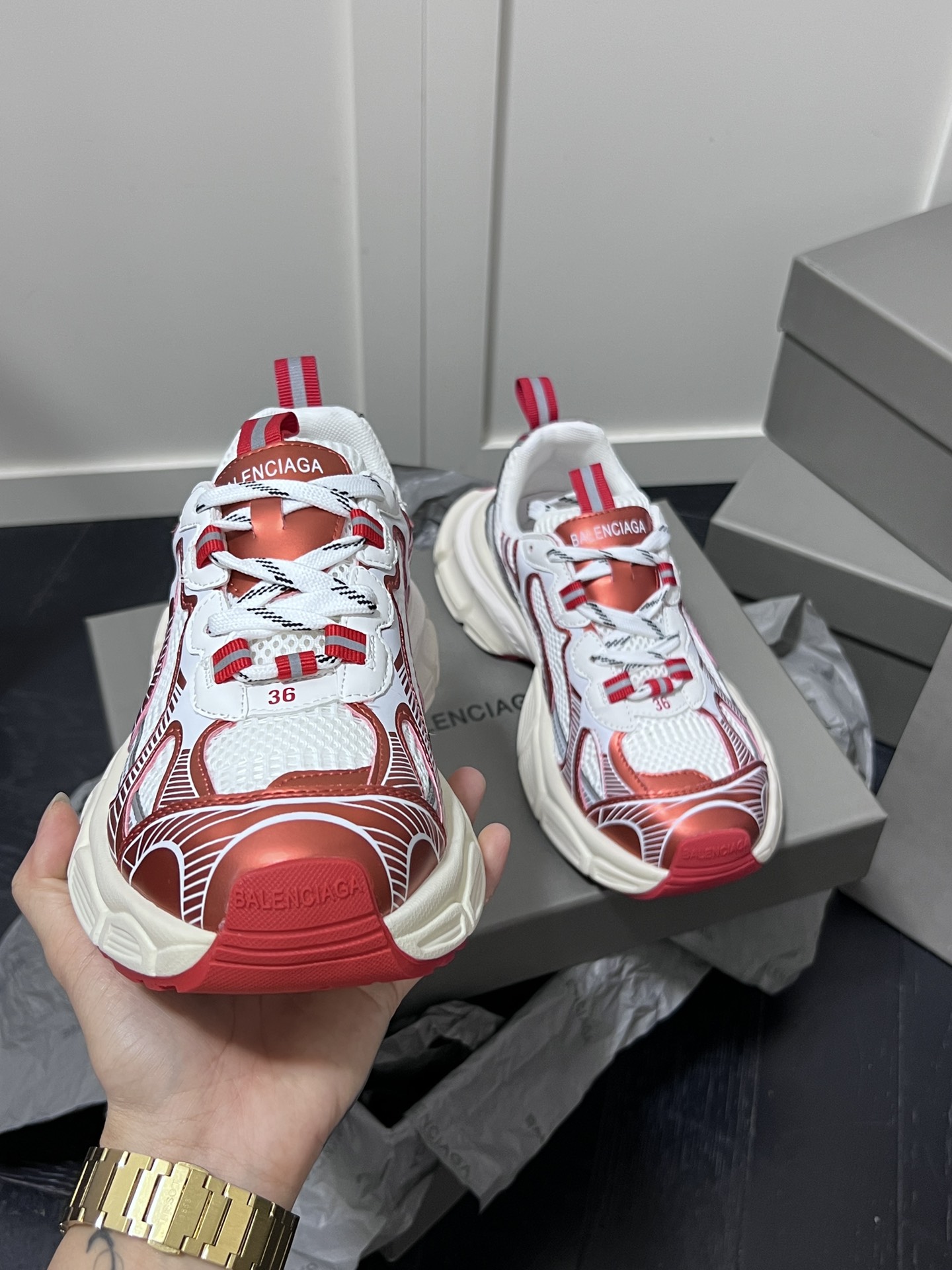 Balenciaga Chunky Sneakers Red