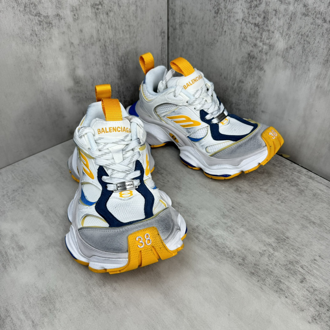 Balenciaga Cargo Sneakers White/Blue/Yellow