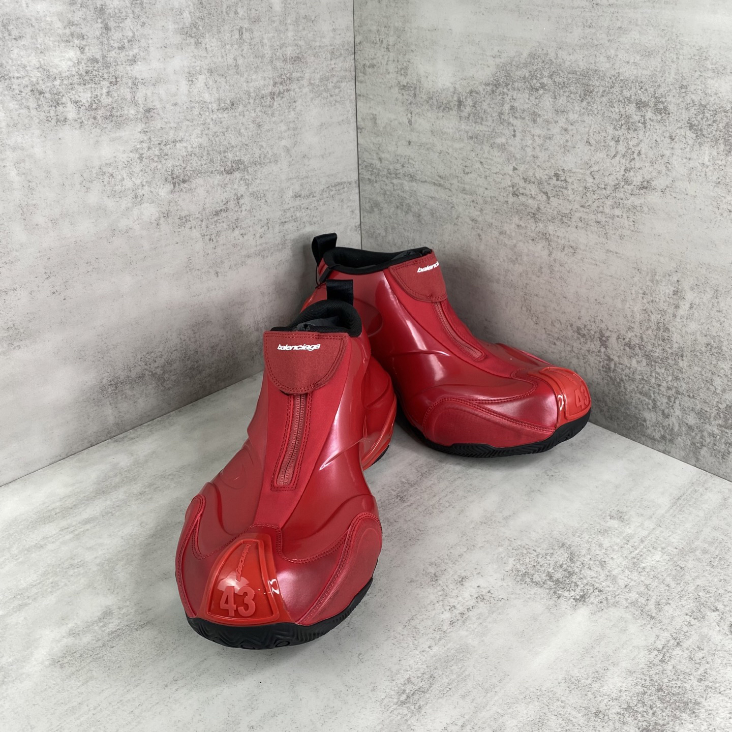 Balenciaga Basketball Zip Sneaker Red