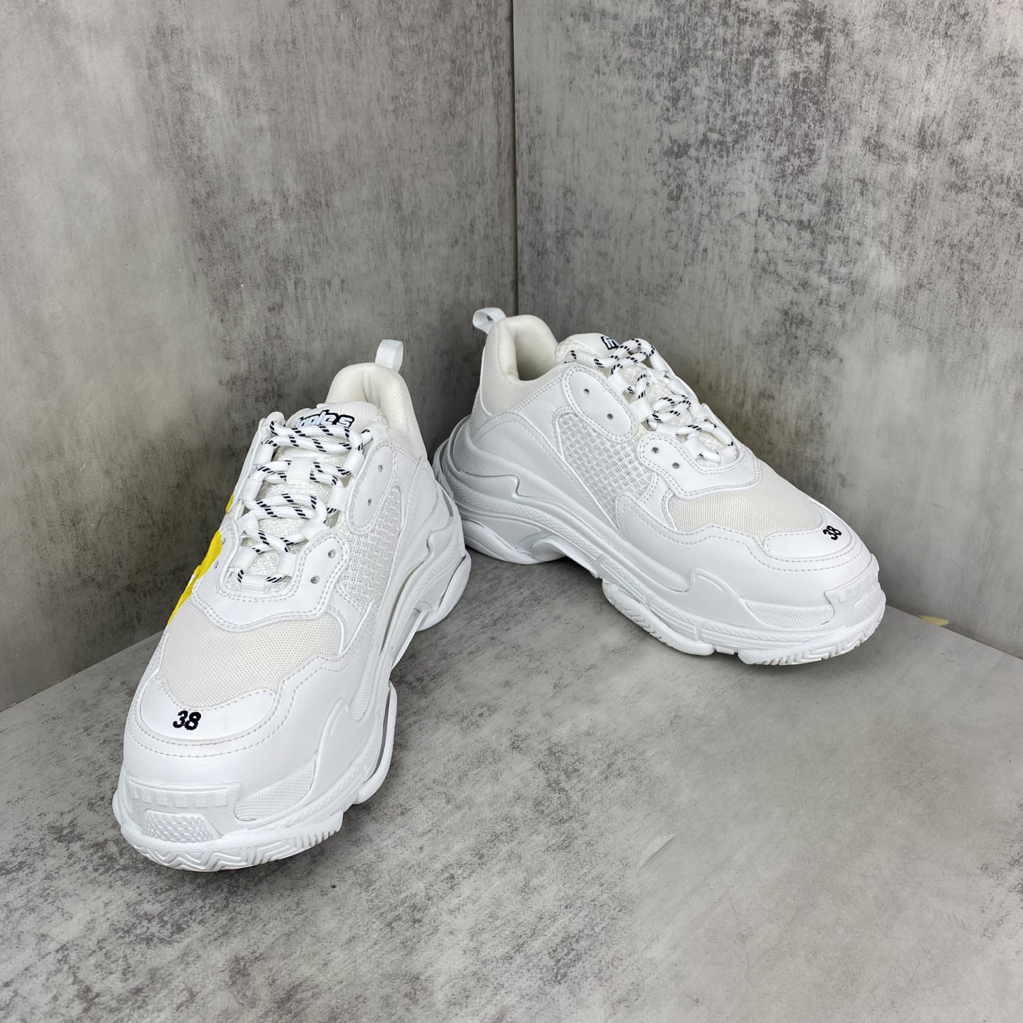 Balenciaga Triple S Dad Sneakers White/Yellow