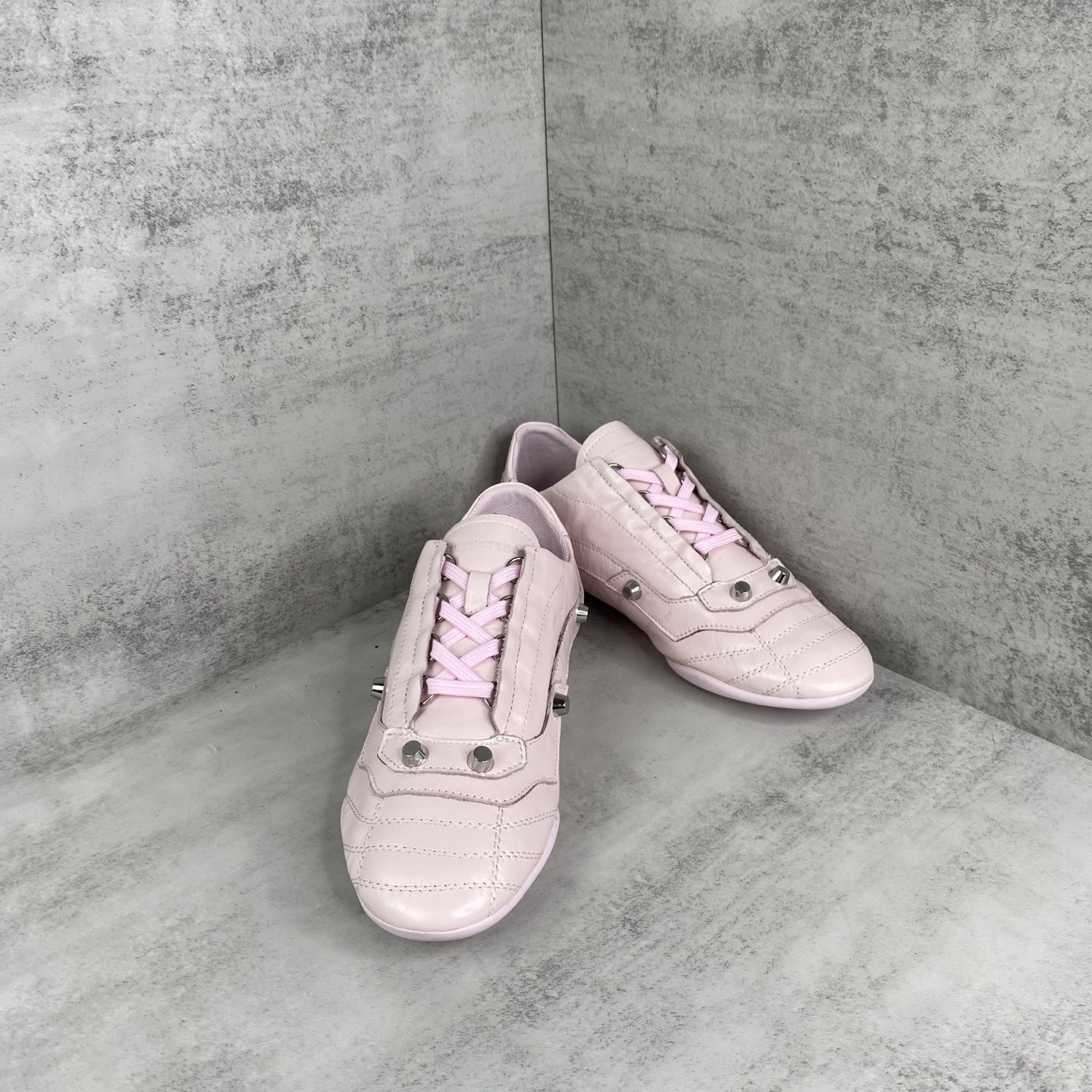 Balenciaga Punk Lace-Up Shoes Pink
