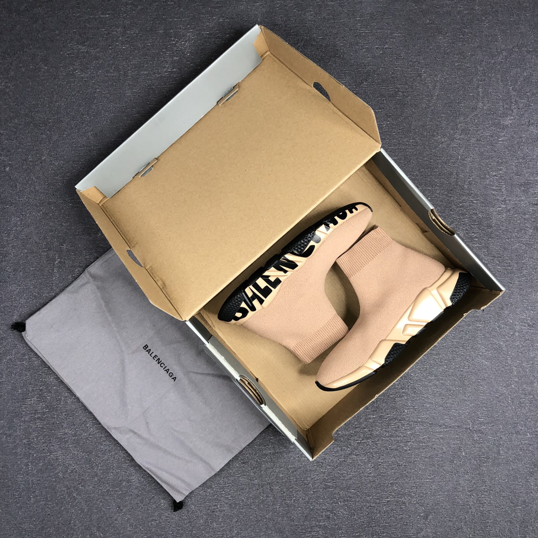 Balenciaga Speed Sock Sneakers Beige