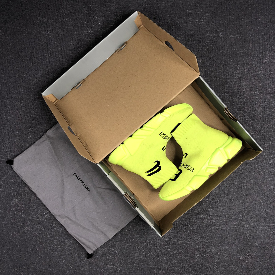 Balenciaga Speed Sock Sneakers Neon Yellow