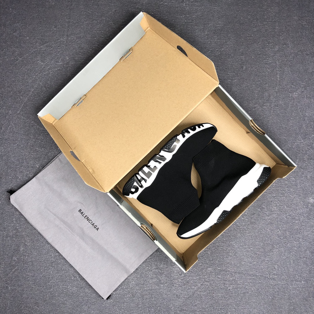 Balenciaga Speed Sock Sneaker Black/White
