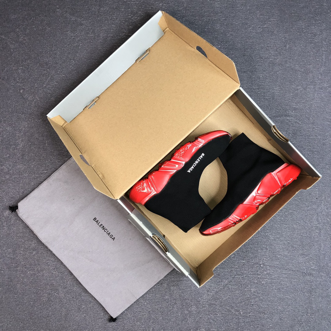 Balenciaga Speed Sock Sneakers Black/Red