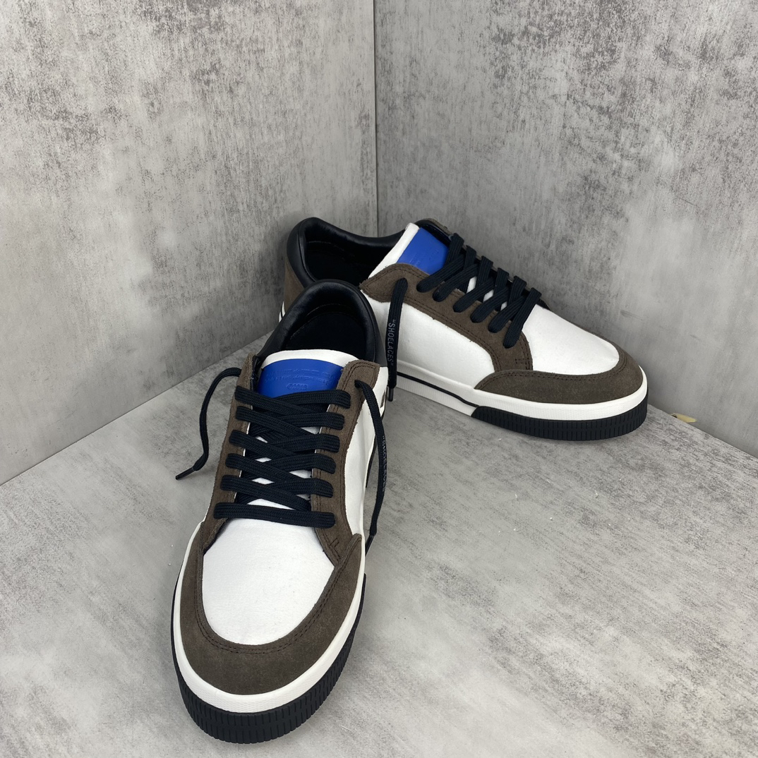 Off-White Low Vulcanized Canvas Sneakers White/Brown/Black
