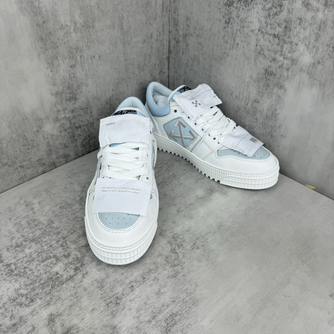 Off-White Low Vulcanized Canvas Shoes White/Blue