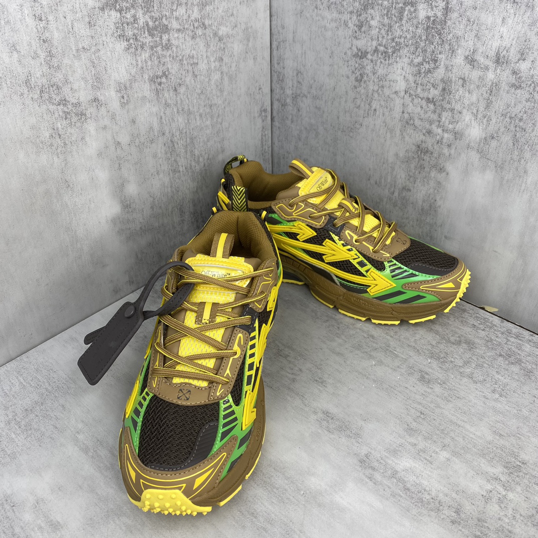 Off-White CO V Runner Sneakers Yellow/Green